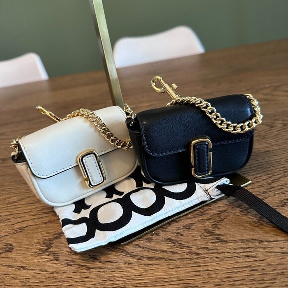 NWT！Marc Jacobs The Nano J Marc Charm -Black Leather - Picture 15 of 15